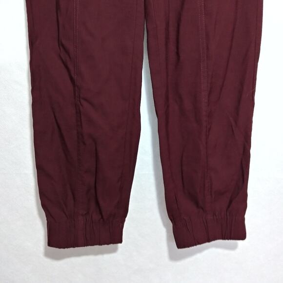 Madewell Drapey Seamed Track Trousers in Merlot Size XXS - Picture 5 of 9